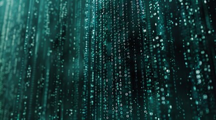 Glowing numbers and binary code creates a high-speed, immersive data stream effect, symbolizing advanced computing and information technology. cyber security concept.