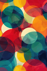 &Uuml;berlappender Kreise in verschiedenen Gr&ouml;&szlig;en und Farben