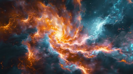 Swirling Nebula in Outer Space