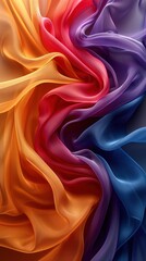 Obraz premium Colorful Flowing Fabric Abstract