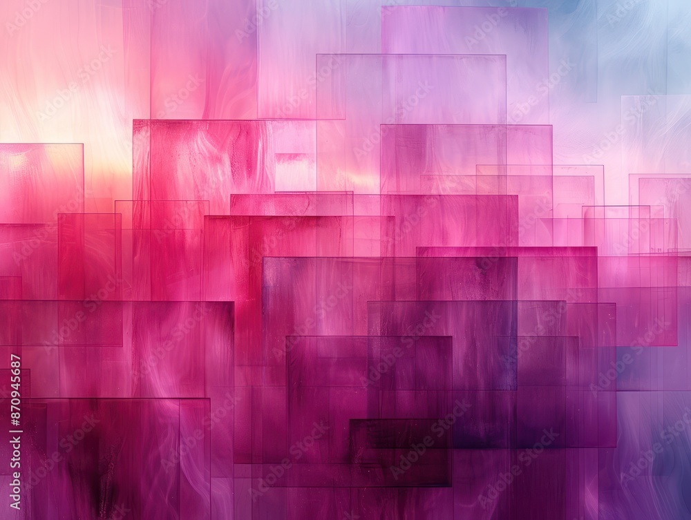 Poster abstract digital art with translucent rectangles