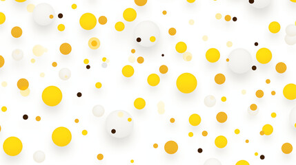Yellow Ball Dots on White Background, Abstract Image, Texture, Pattern Background, Wallpaper, Background, Cell Phone Cover and Screen, Smartphone, Computer, Laptop, 9:16 and 16:9 Format - PNG