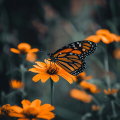 Obraz premium A beautiful butterfly sitting on a flower