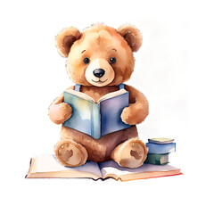Watercolor Teddy bear

