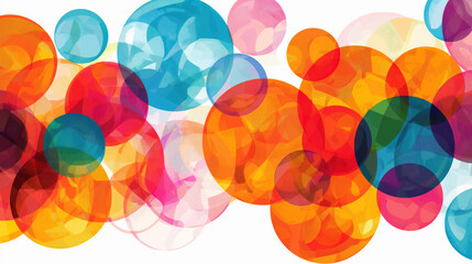 &Uuml;berlappender Kreise in verschiedenen Gr&ouml;&szlig;en und Farben