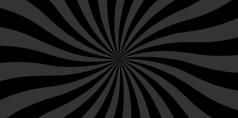	
Vector Abstract black and gray sun rays sunburst backdrop background. seamless retro vintage burst sunrise sunbeam element spiral striped illustration sunray template wallpaper design