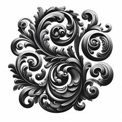 Scrollwork Elaborate, swirling designs resembling ornate scrolls