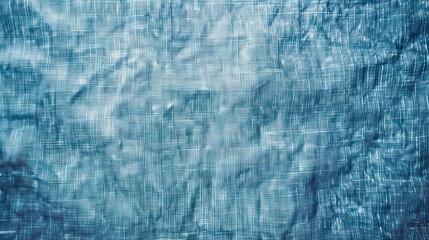 Arctic light blue abstract vintage fabric background for design. Fabric cloth canvas texture. Rough, grain. Matte