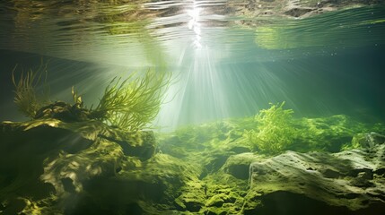 Obraz premium pond algae illustration