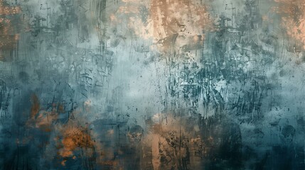 A soft canvas featuring blue and brown hues with blurry abstract grain effects ideal for adding a rustic and artistic touch