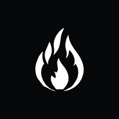 fire silhouette logo design style 