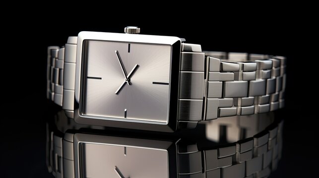 modern silver rectangle
