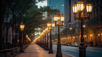 Obraz premium ironwork street light