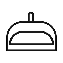 Dustpan icon Black line art vector