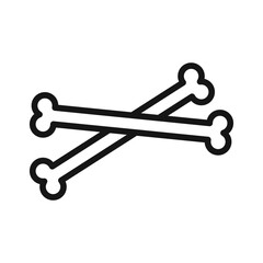 Dog bone icon Black line art vector