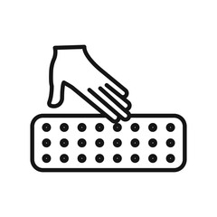 Latex mattress material icon Black line art vector
