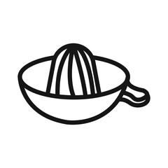 Lemon squeezer icon Black line art vector