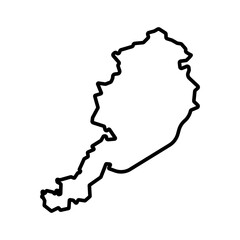 map of Austria icon Black line art vector