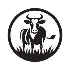 A Cow Vector Art Illustration