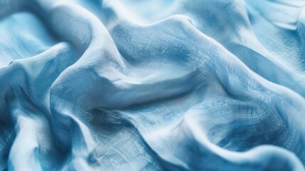 Arctic light blue abstract vintage fabric background for design. Fabric cloth canvas texture. Rough, grain. Matte, blue grey