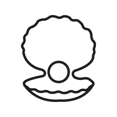 Pearl icon Black line art vector