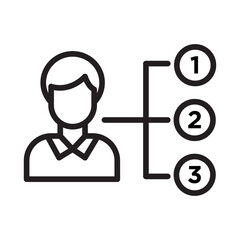 Priority icon Black line art vector