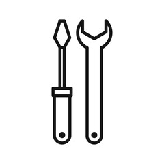 Repair icon Black line art vector