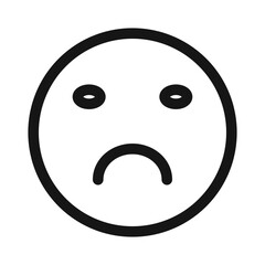 Fototapeta premium sad icon Black line art vector