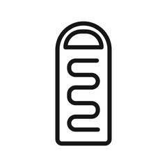 Sleeping bag icon Black line art vector