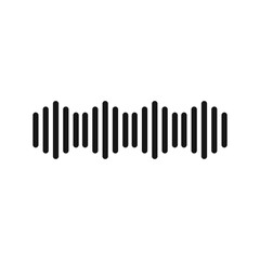Sound Wave Icon Black line art vector