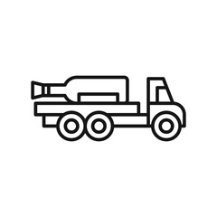 Wine delivery icon Black line art vector