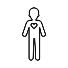 Your self care icon Black line art vector