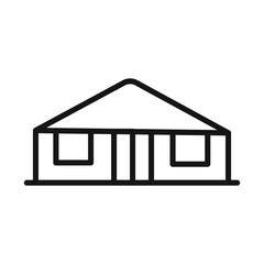 Yurt Icon Black line art vector