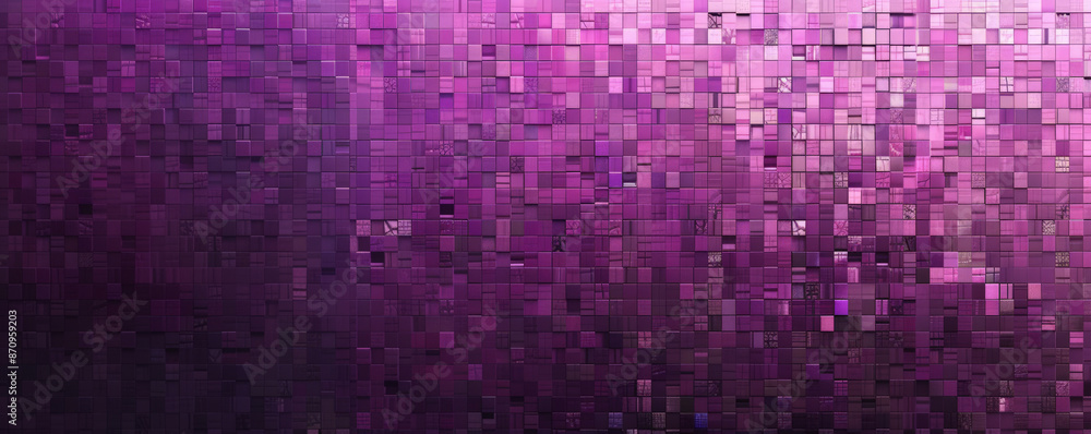 Aufkleber a mosaic pixel background with a gradient from dark to light purple. the varied shades and pixelated