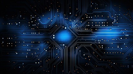 Obraz premium circuit tech background blue