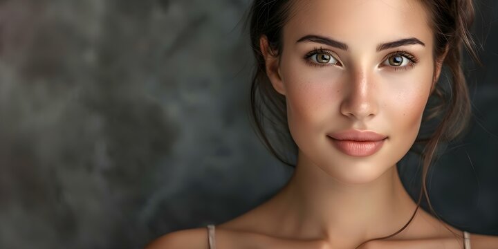 Portrait of a young woman with flawless skin aging gracefully. Concept Portrait Photography, Flawless Skin, Aging Gracefully, Youthful Look