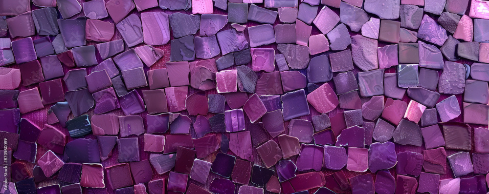 Aufkleber a mosaic pixel background with shades of purple, creating a rich and elegant pattern. the varied sha