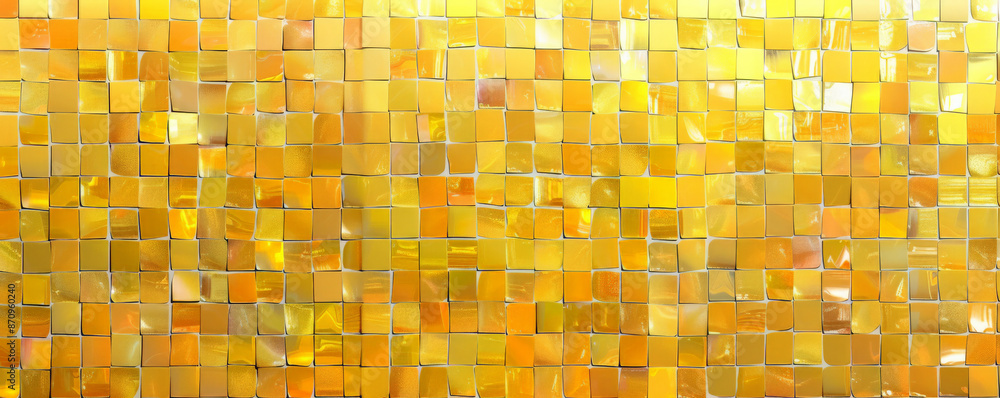 Aufkleber a mosaic pixel background with shades of yellow, creating a bright and cheerful pattern. the varied 