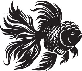 Goldfish Silhouette vector illustration
