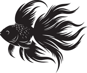 Goldfish Silhouette vector illustration