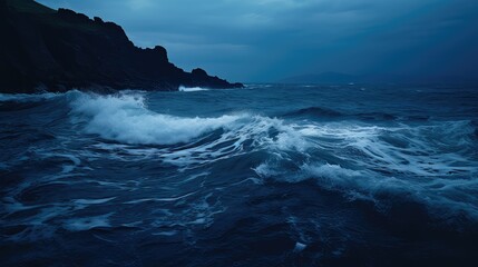 Fototapeta premium water dark blue