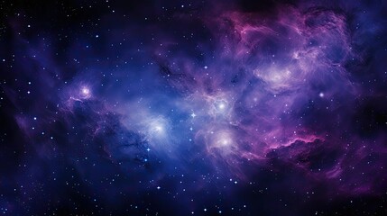 Fototapeta premium cosmic purple blue galaxy