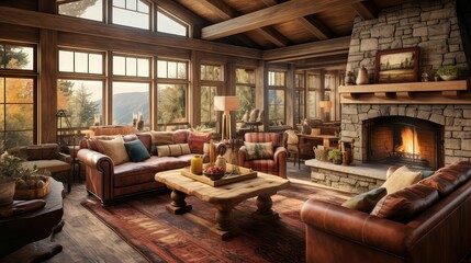 rustic interior home