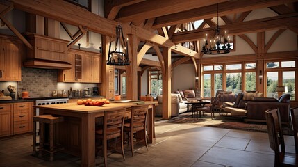 structure interior timber frame