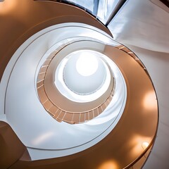 Fototapeta premium spiral staircase in a building