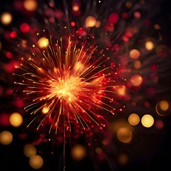 Obraz premium fireworks on the night sky with a blurry background