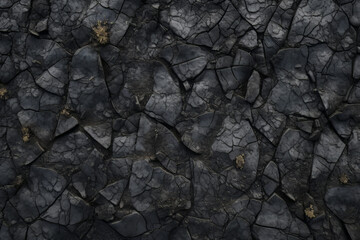 Fototapeta premium Processed collage of black stony asphalt surface texture. Background for banner, backdrop