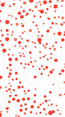 Red Ball Dots on White Background, Abstract Image, Texture, Pattern Background, Wallpaper, Background, Cell Phone Cover and Screen, Smartphone, Computer, Laptop, 9:16 and 16:9 Format - PNG