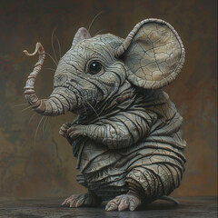 Obraz premium fantasy rat elephant chimera