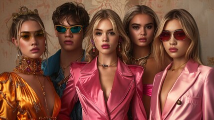 a group of futuristic rich teenagers